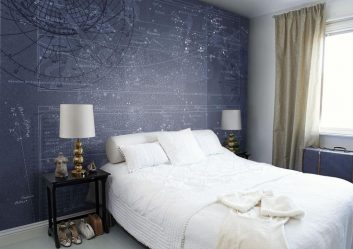 Foto papel de parede no interior do quarto: 205+ (Foto) Belas ideias para criar conforto