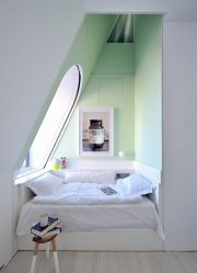 Home design com sótão (170+ fotos) - opções de decoração de interiores de quarto