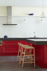 The magic of color that affects our perception of the interior: Design of a red kitchen in bright colors (115+ Photos)