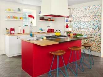 रंग का जादू जो इंटीरियर की हमारी धारणा को प्रभावित करता है: चमकीले रंगों में लाल रसोई का डिजाइन (115+ फोटो)