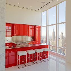 De magie van kleur die onze perceptie van het interieur beïnvloedt: ontwerp van een rode keuken in felle kleuren (115+ foto's)