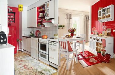 Η μαγεία του χρώματος που επηρεάζει την αντίληψη μας για το εσωτερικό: Σχεδιασμός μιας κόκκινης κουζίνας σε φωτεινά χρώματα (115+ Φωτογραφίες)