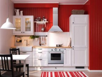 रंग का जादू जो इंटीरियर की हमारी धारणा को प्रभावित करता है: चमकीले रंगों में लाल रसोई का डिजाइन (115+ फोटो)