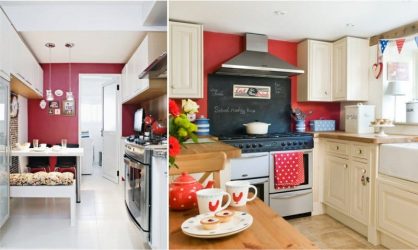 Sự kỳ diệu của màu sắc ảnh hưởng đến nhận thức của chúng ta về nội thất: Thiết kế nhà bếp màu đỏ với màu sắc tươi sáng (115+ Ảnh)