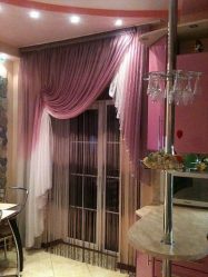 Design de cortinas de lambrequim na cozinha (145 + Foto): não é uma tarefa fácil, mas factível de registro