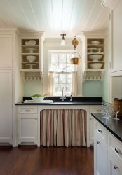 Entwerfen Sie lambrequin Vorhänge in der Küche (145 + Foto): keine einfache, aber überschaubare Aufgabe der Registrierung