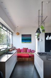 Mutfakta küçük bir kanepe nasıl yerleştirilir? 200+ (Fotoğraflar) Rahat mutfak iç mekanları