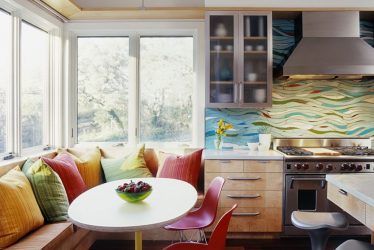 كيف تضع أريكة صغيرة في المطبخ؟ 200+ (صور) الداخلية مطبخ دافئ