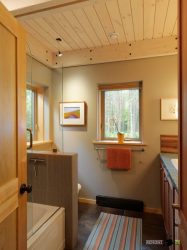 Плюсове и минуси на участък таван в банята: Най-доброто решение или мода? (125+ снимки)