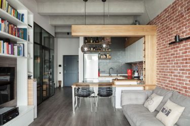230+ Photos Interior Ideas 1st (one-room) Apartments of 40 sq.m. Simple and stylish modern design