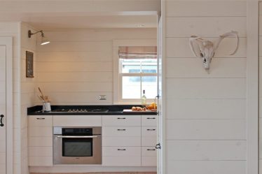 Τοίχος διακόσμηση στην κουζίνα: 205 + Επιλογές φωτογραφίας (πάνελ, laminate, γύψο). Πώς να συνδυάσετε την πρακτικότητα με την αισθητική;