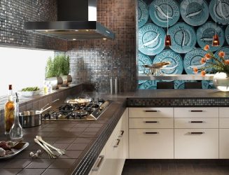 Wanddecoratie in de keuken: 205+ Foto-opties (panelen, laminaat, gips). Hoe praktisch te combineren met esthetiek?