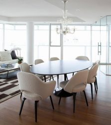 Mesa oval na cozinha - Versão universal para qualquer interior (mais de 210 fotos de modelos deslizantes, de vidro e de madeira)