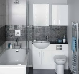 Jubin untuk bilik mandi kecil (150+ Design Photos): Gabungan optimum gaya dan hiasan