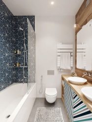 Fliesen für ein kleines Badezimmer (über 150 Designfotos): Die optimale Kombination aus Stil und Dekor