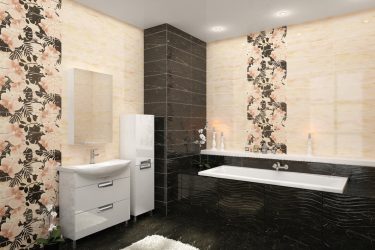 Küçük bir banyo için fayans (150+ Tasarım Fotoğrafları): Stil ve dekorun en uygun kombinasyonu