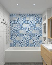 Плочка за малка баня (150+ дизайнерски снимки): Оптималната комбинация от стил и декор