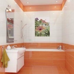 Carrelage pour une petite salle de bain (150+ Design Photos): la combinaison optimale de style et de décoration