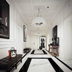 Gạch trên sàn trong hành lang (245+ Ảnh) - Cách chọn và đặt? Lựa chọn hiện đại và đẹp