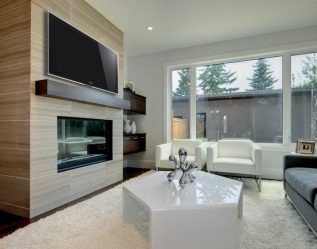 TV shelf on the wall (295+ Photos): Design nuances (hinged, corner, glass)
