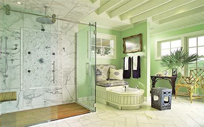 Giá trần trong phòng tắm: 4 bước để có một kết quả hoàn hảo. Tự cài đặt