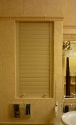 Shutters in the toilet - The choice of the modern man. 70+ (Photo) options and nuances of their installation