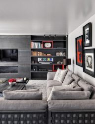 Schöne Schrankwand im Wohnzimmer: 140+ Fotos von großer und modularer Wand