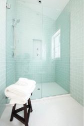 Pilihan langsir di bilik mandi: 175+ (Foto) untuk reka bentuk anda (kain, plastik, kaca)