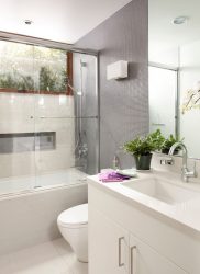 Alegerea perdelelor în baie: 175+ (fotografie) pentru designul dvs. (țesătură, plastic, sticlă)