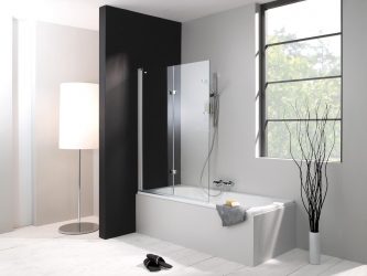 ทางเลือกของผ้าม่านในห้องน้ำ: 175+ (ภาพ) สำหรับการออกแบบของคุณ (ผ้าพลาสติกแก้ว)