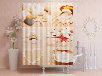 The choice of curtains in the bathroom: 175+ (Photo) for your design (fabric, plastic, glass)