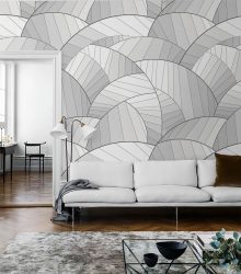 Thiết kế nội thất với giấy dán tường màu xám (140+ Ảnh): Quy tắc chung để lựa chọn và kết hợp