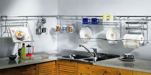 Máy sấy nhà bếp để đựng đồ trong một trường hợp (115+ Ảnh) - được chế tạo, góc cạnh, từ thép không gỉ. Bạn chọn cái nào