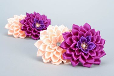 एक रिबन से फूल कैसे बनाएं अपने हाथों से करना (90+ फोटो): एक सुंदर बड बनाने के लिए सरल मास्टर कक्षाएं
