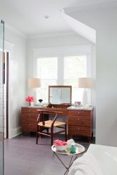 Coiffeuse avec miroir et éclairage: 140+ (Photo) Options pour votre chambre à coucher