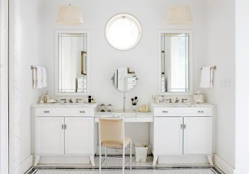 Kaptafel met spiegel en verlichting: 140+ (foto) Opties voor uw slaapkamer