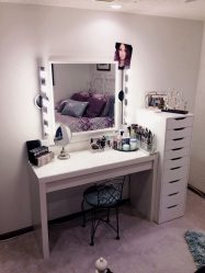 Dressing table with mirror and lighting: 140+ (Photo) Options for your bedroom