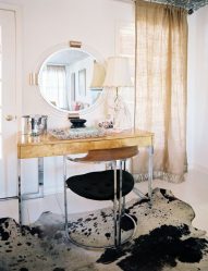 Meja persalinan dengan cermin dan pencahayaan: Pilihan 140+ (Foto) untuk bilik tidur anda