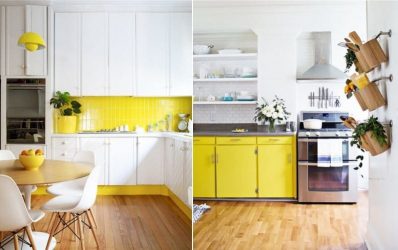 الداخل مع الحموضة: + 135 صور من المطبخ باللون الأصفر. نبدأ الصباح بقوة ومشمس