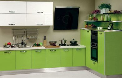 نضارة وسلامة الأخضر في تزيين: 130+ صور للمطبخ الأخضر في الداخل. ما يعطي هذا اللون الطبيعي؟