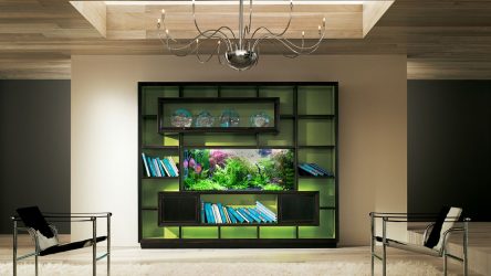 Aquarium im Inneren einer Wohnung oder eines Hauses: 145+ (Foto-) Typen für die Dekoration Ihres Designs (Ecke, trocken, Trennwand, klein)