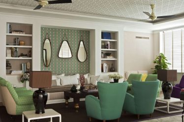 신중한 우아한 아메리칸 스타일 : 아파트 디자인 선택 (거실, 침실, 주방)
