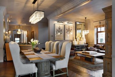 Diskret elegans av amerikansk stil: Välja en design för en lägenhet (vardagsrum, sovrum, kök)