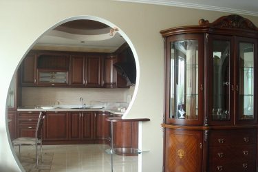 Arco in cucina invece della porta: 115+ (Foto) Design tra le stanze