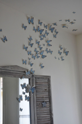Duvardaki Güzel Kelebekler kendin yap: İçinde 140+ (Fotoğraf) dekorasyon (kağıt, hacimsel, çıkartmalar)