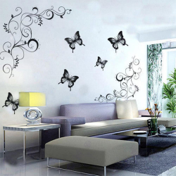 Kupu-kupu Cantik di dinding lakukan sendiri: hiasan 140+ (Photo) di pedalaman (kertas, volumetrik, pelekat)