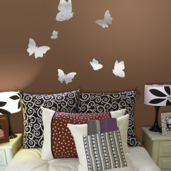 Những con bướm xinh đẹp trên tường tự làm: 140+ (Ảnh) trang trí trong nội thất (giấy, thể tích, nhãn dán)