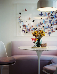 Những con bướm xinh đẹp trên tường tự làm: 140+ (Ảnh) trang trí trong nội thất (giấy, thể tích, nhãn dán)