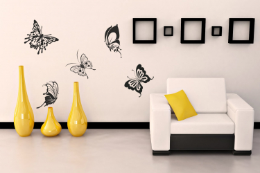 Fructe fluturi pe perete face-te singur: 140 + (fotografie) decoratiuni interioare (hârtie, volumetric, autocolante)
