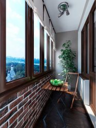 240+ Foto's met opties voor het binnen afwerken van het balkon: mooi interieur met hun eigen handen